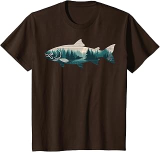 Fish Nature Forest Fishing Camping T-Shirt
