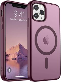 SUPFINE Magnetic for iPhone 11 Pro Max Case Wine Red