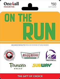 One4all On The Run Physical Gift Card - $50