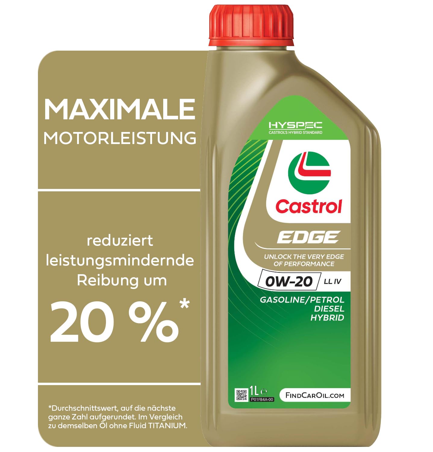 Castrol EDGE 0W-20 LL IV Engine Oil, 1 L