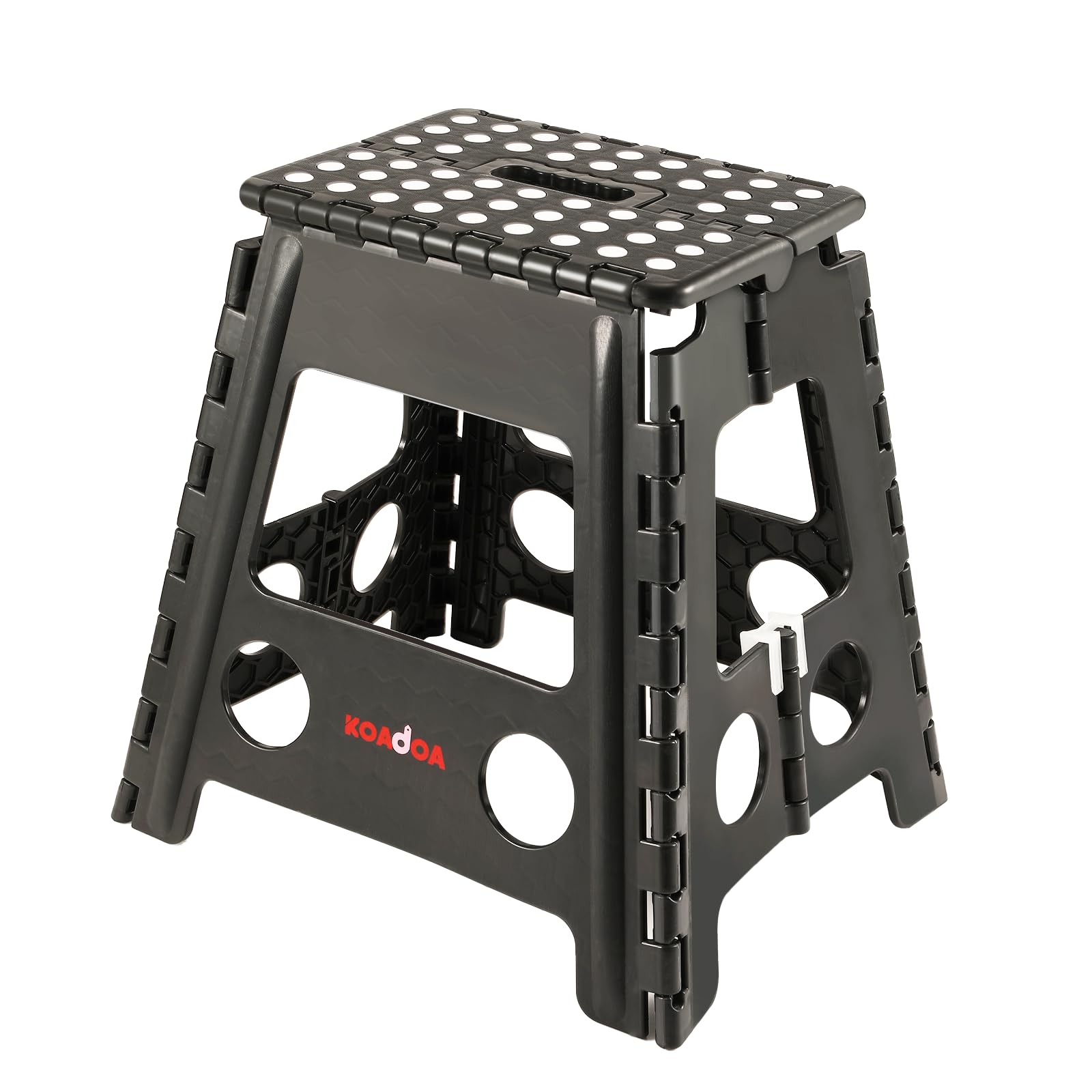 KOADOA Folding Step Stool 16 Inch, Holds 330 lbs, Foot Stool for Kids Adult | He