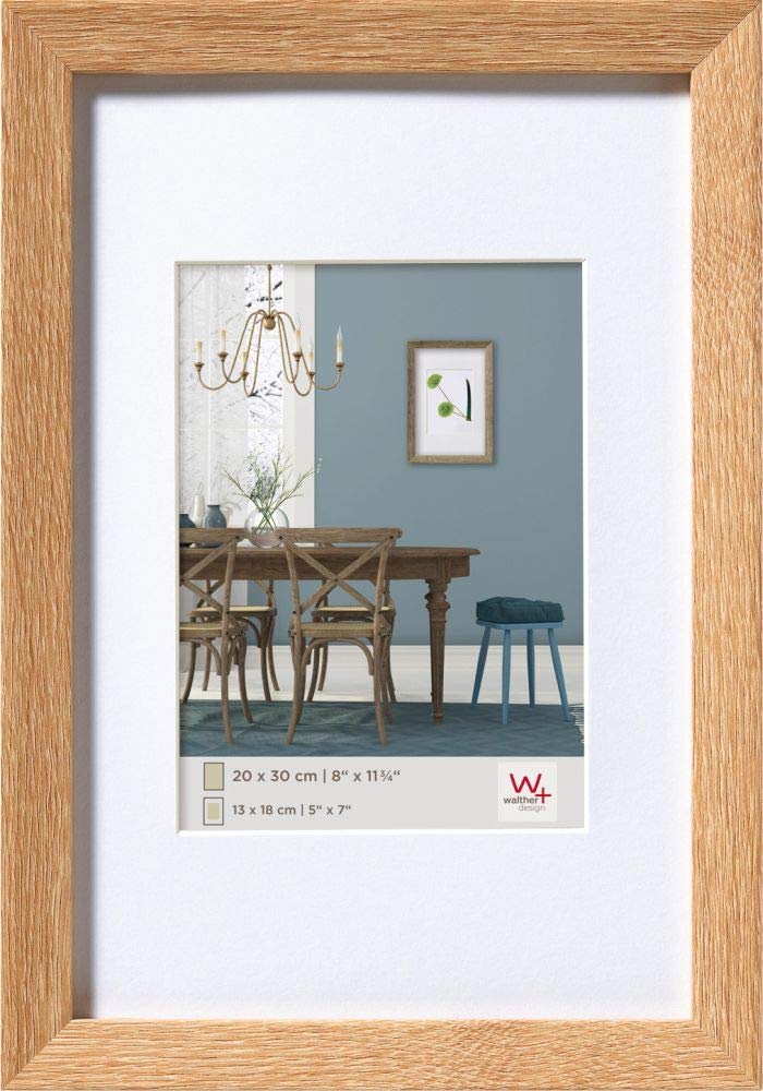 walther design Light Oak Photo Frame 18 x 24 cm with Mat Fiorito EF824E