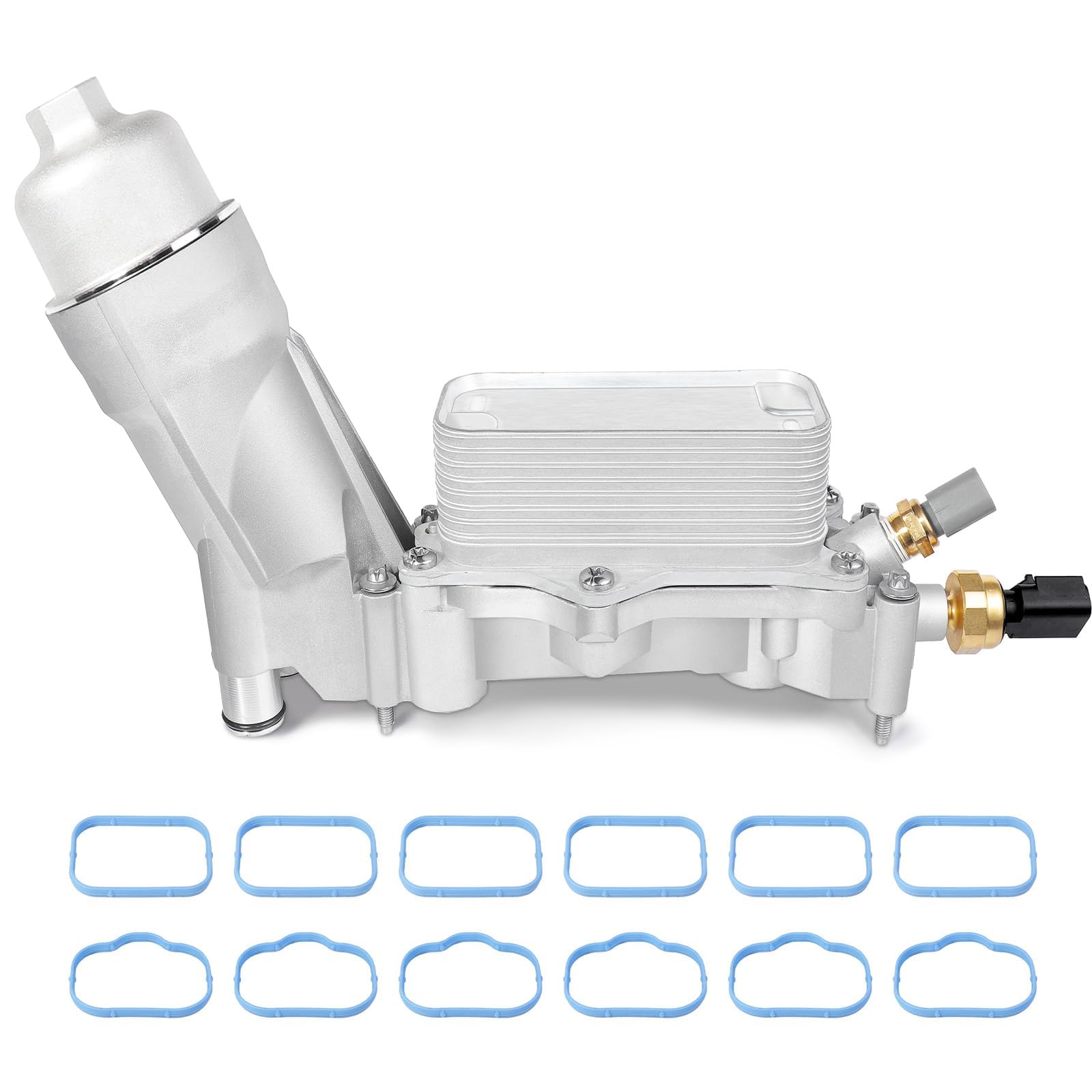926-959 Oil Cooler Engine Oil Filter Housing Assembly, Full Aluminum Oil Cooler 