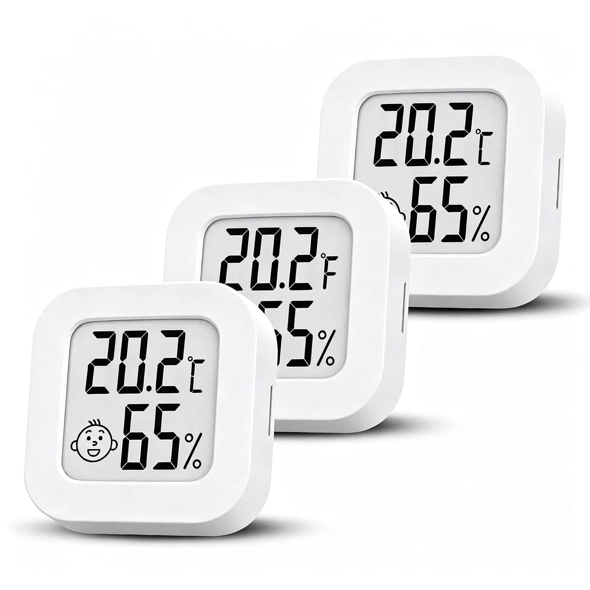 3PCS Digital Hygrometer,Room Thermometer Indoor Temperature Humidity Meter,Mini 