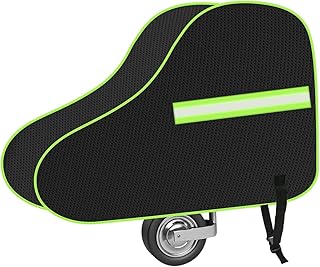 URAQT Tow Hitch Cover, Universal Waterproof Caravan Hitch Cover With Strap, Drawbar Trailer Protector with Reflective Strip, Suitable for Campervan and Caravan (Black/Green)