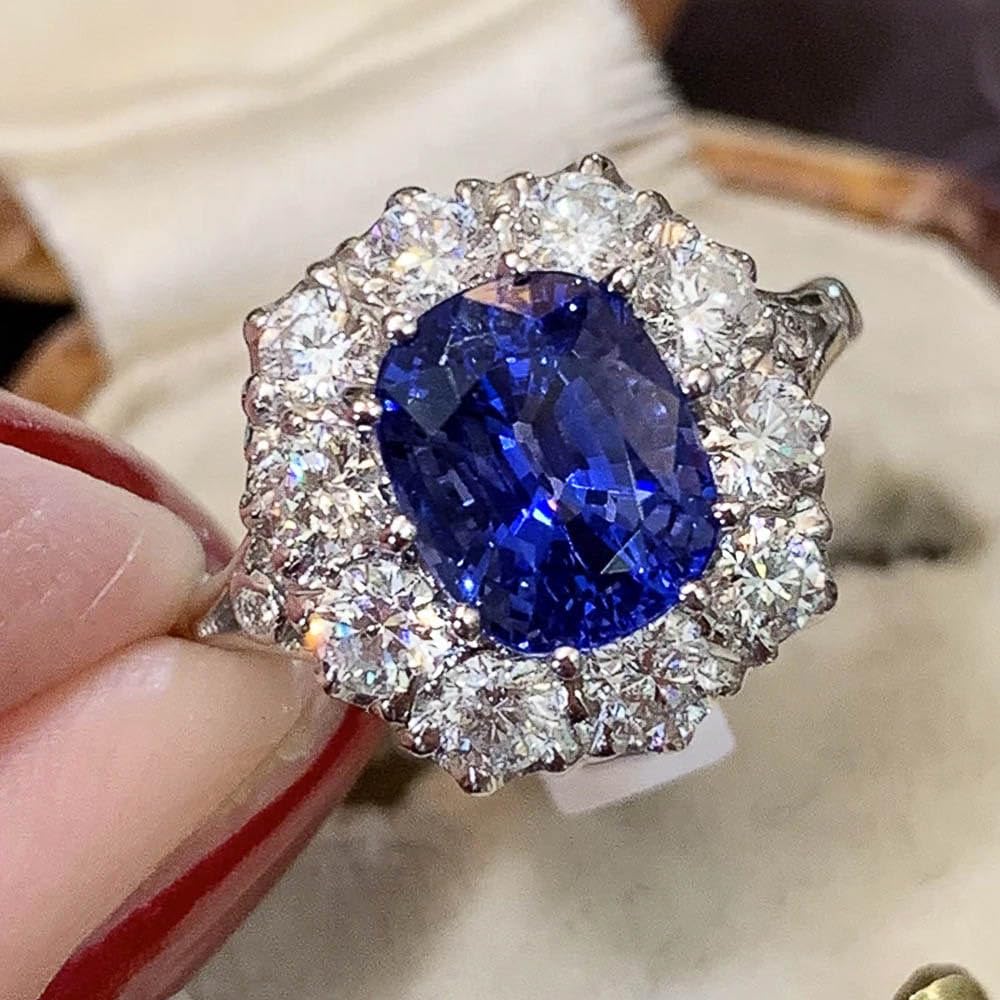 Gorgeous Oval Cubic Zirconia Rings Anniversary Party Accessories Luxury Jewelry