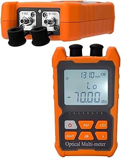 D YEDEMC Fiber Optic Cable Tester Portable Optical Fiber Power Meter FC/SC/ST Universal Interface Integrated OPM, VFL, and RJ45 Functions (OPM-VFL-1)