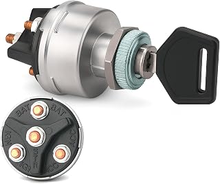 MGI SpeedWare 4-Position Universal Ignition Key Switch Acc/Off/IGN/Start | Designed for Custom Car, Truck, Tractor, Trailer, Forklift