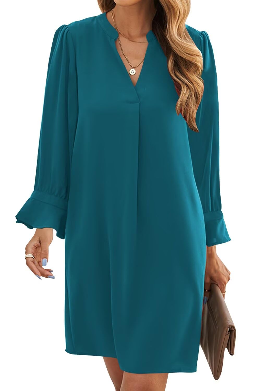 Wkior Women's Summer Dress with Halter Neck and Pocket