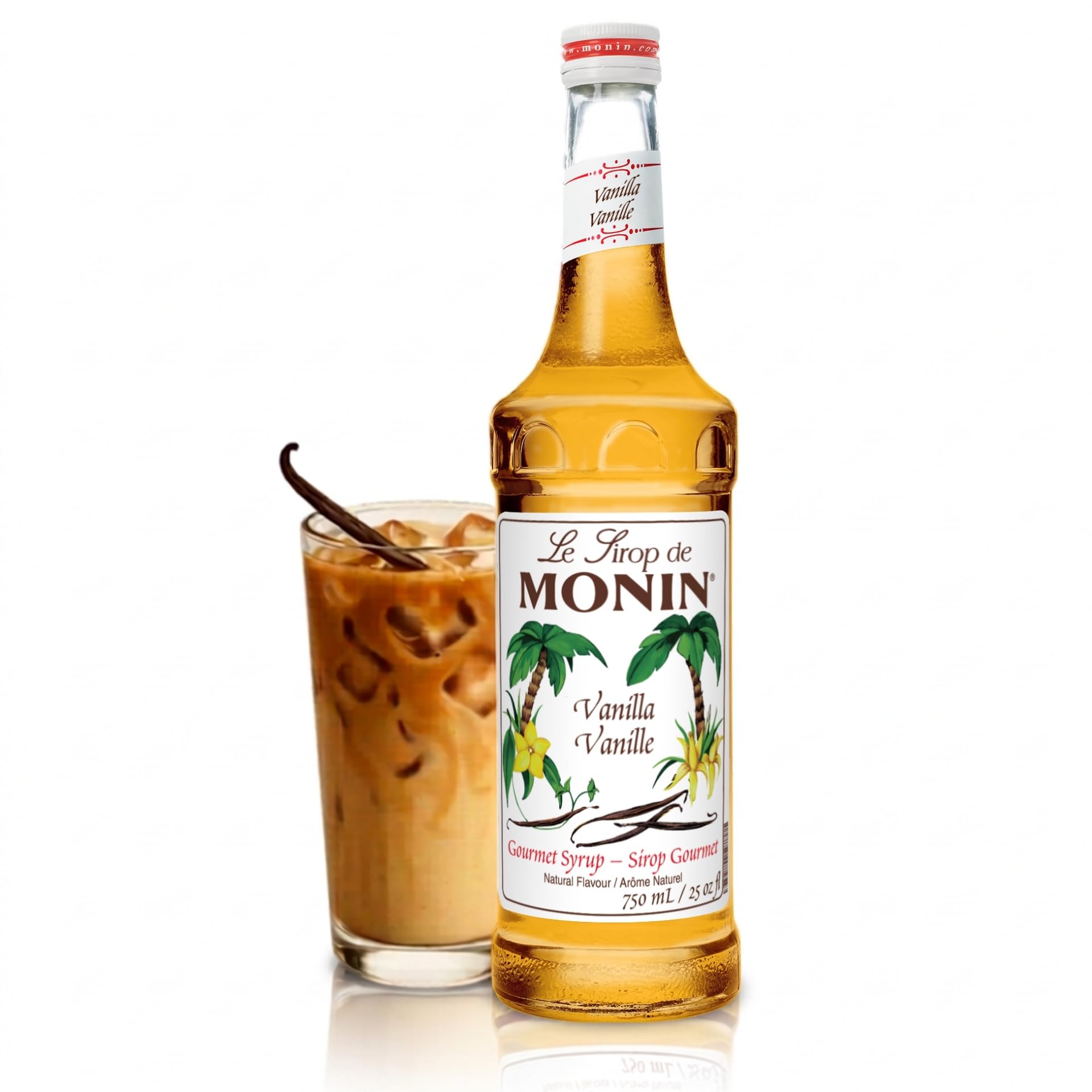 Monin Vanilla Syrup - Premium Syrup for Coffee, Lattes, Smoothies, Shakes, and C