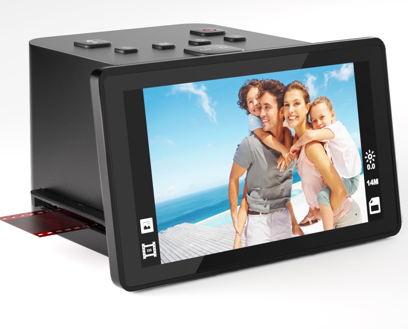 Slide and Negative Scanner, Film Digitizer with Large 5" LCD Screen | Converts 3