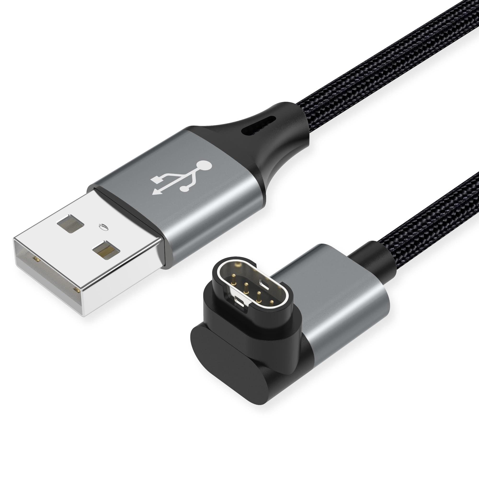 AGVEE 2 Pack 3.3ft Charger for Garmin Watch, L-Shape Charging Cable | For Approa