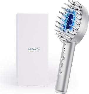 NIPLUX EMS LIFT BRUSH Electric Brush, Supervised by Kyushu University, Lift-Up Brush, High Output LED, Real Light Relief, Detailed Scalp Care, IPX4 Waterproof, 3D Vibration Beauty Appliance, Mother's Day, Birthday Gift, Mom Gift, Women Gift, NIPLUX EMS LIFT BRUSH