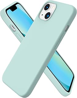 ORNARTO Case for iPhone 13 Silicone Anti-Shock,Green