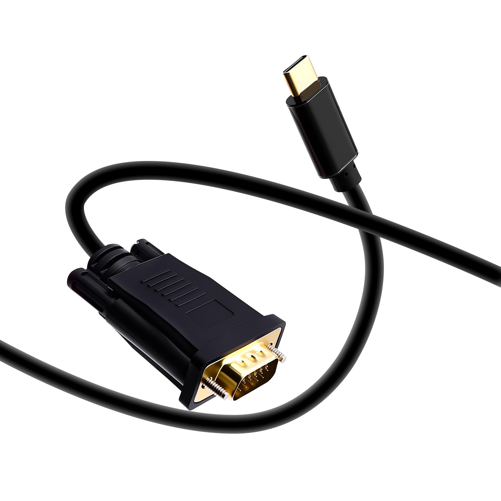 Duttek USB C to VGA Cable 6FT/1.8M, USB Type C to VGA Cable, 1080P USB C Male to