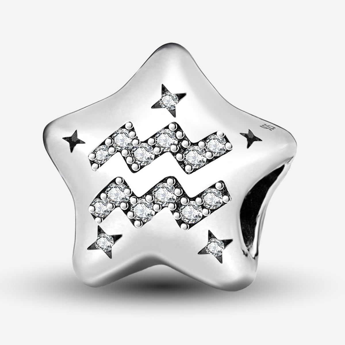 1 Sterling Silver Star Twelve Constellation Pendant Beads for DIY Jewelry Matchi