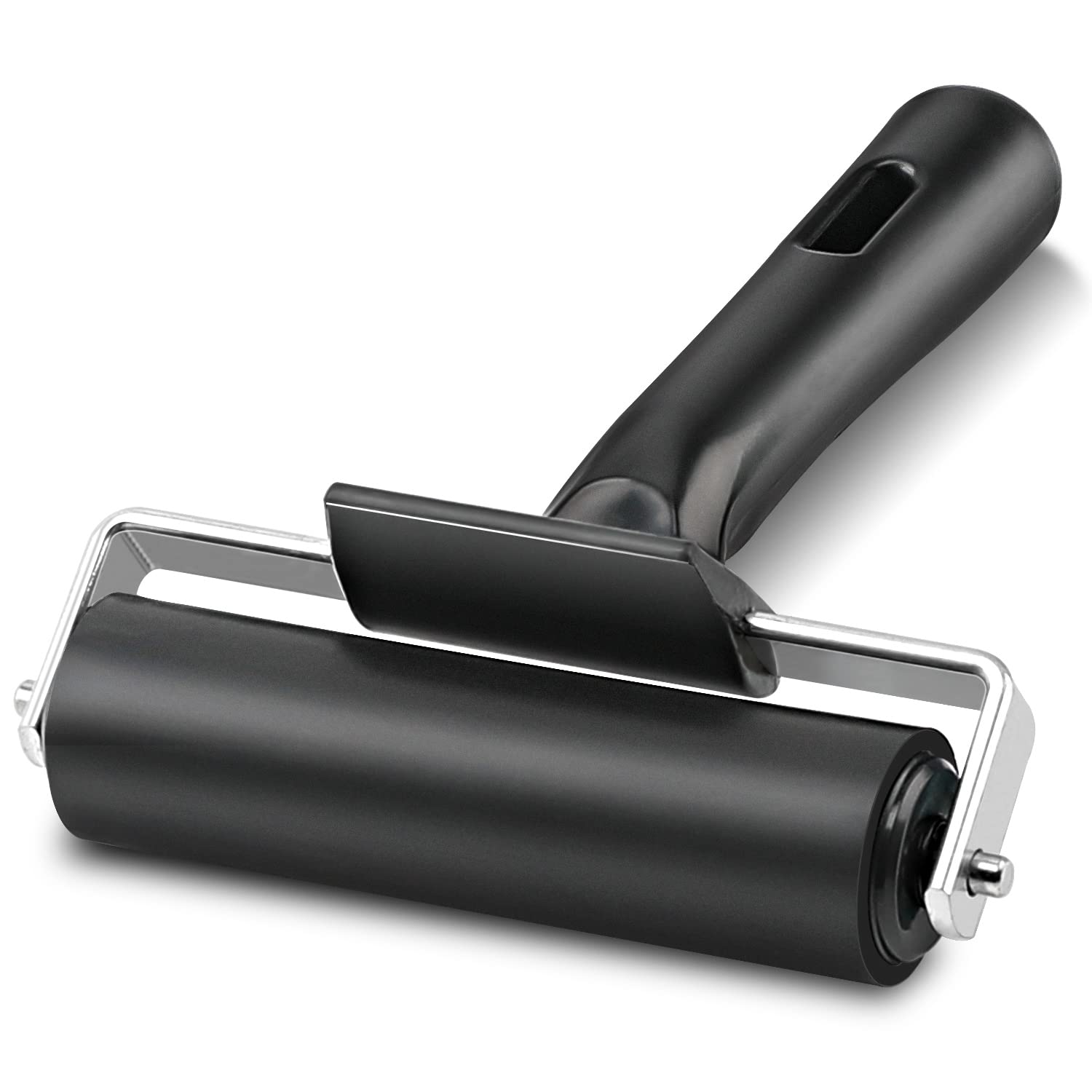 Rubber Roller, Multifunctional Practical Brayer Tool (4-Inch, Black) | Ideal for