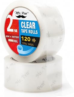 Mr. Pen- Packing Tape, 2 Pack, 2 Inch Wide, 60 Yards, 1.9mil, No Smell | Clear Packing Tape for Shipping, Packaging, Moving and Storage