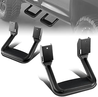 Auto Dynasty Universal Side Step for Pickups & Trucks, Aluminum, Black Coated, Set of 2