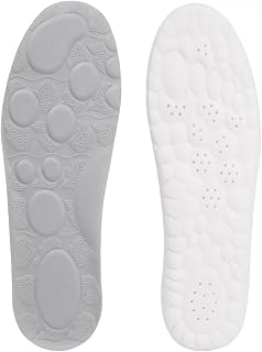 2 Pairs Summer Breathable Sweat Absorb Cloud Insoles Shock Absorbing Sports Shoe Pads Support Arch Soft Inserts Shoes EU43-44