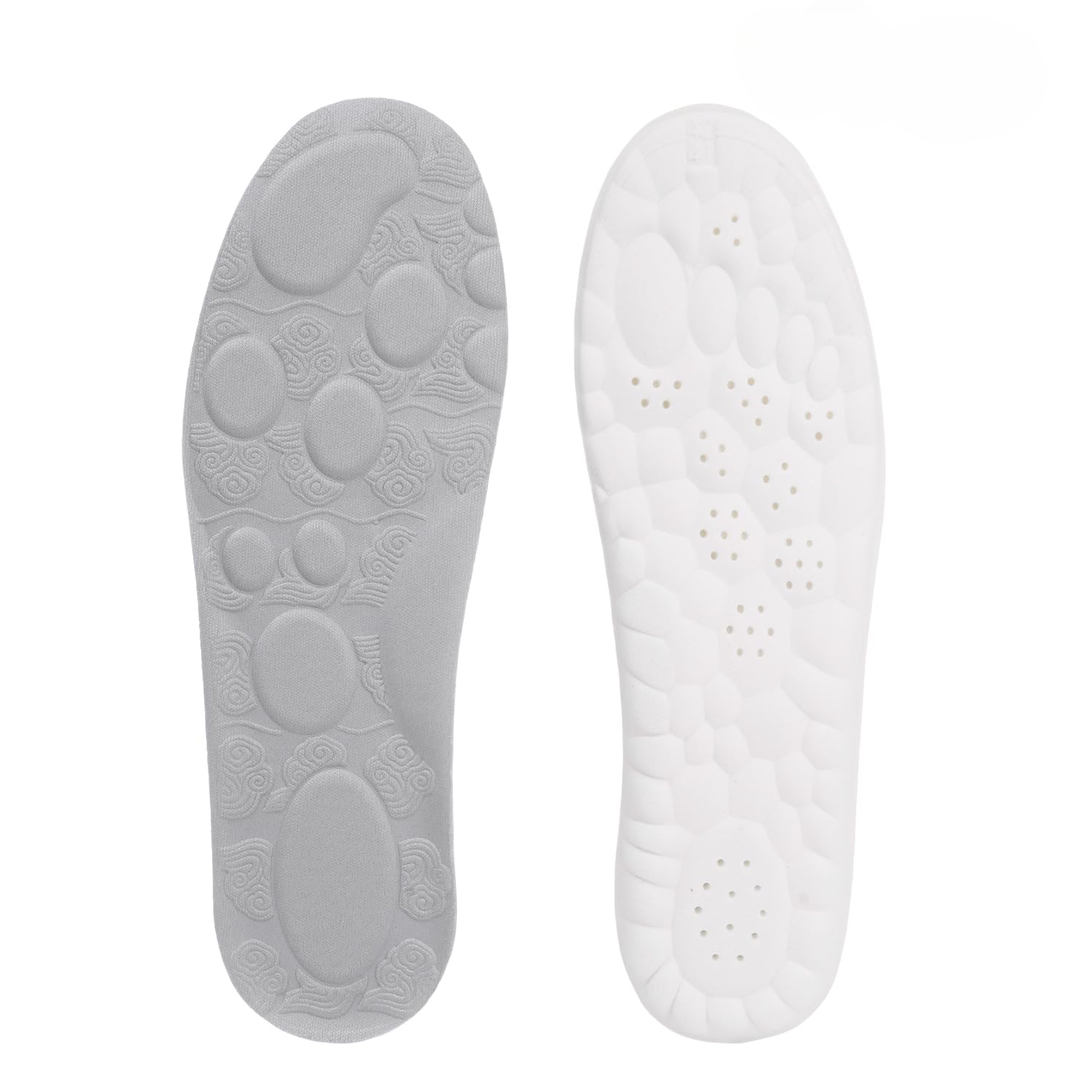 2 Pairs Summer Breathable Sweat Absorb Cloud Insoles Shock Absorbing Sports Shoe