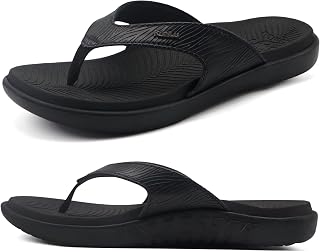 KuaiLu Women's Orthotic Arch Support Flip Flops Yoga Mat Thong Sandals