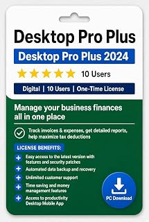 Quick-Book Desktop Pro Plus For Windows PC | Amazon Message Delivery (Within 3 hours) | 10-USERS | NO DVD/USB | Lifetime |100% Money Back GUarantee