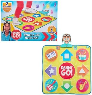 Danny Go! Dance & Go! Music Mat - Light-Up Mat for Movement & Music Play | Officially Licensed, Inspired by Danny Go! Show, for Preschool and Elementary School Kids, Stocking Stuffer, Gifts, Present,