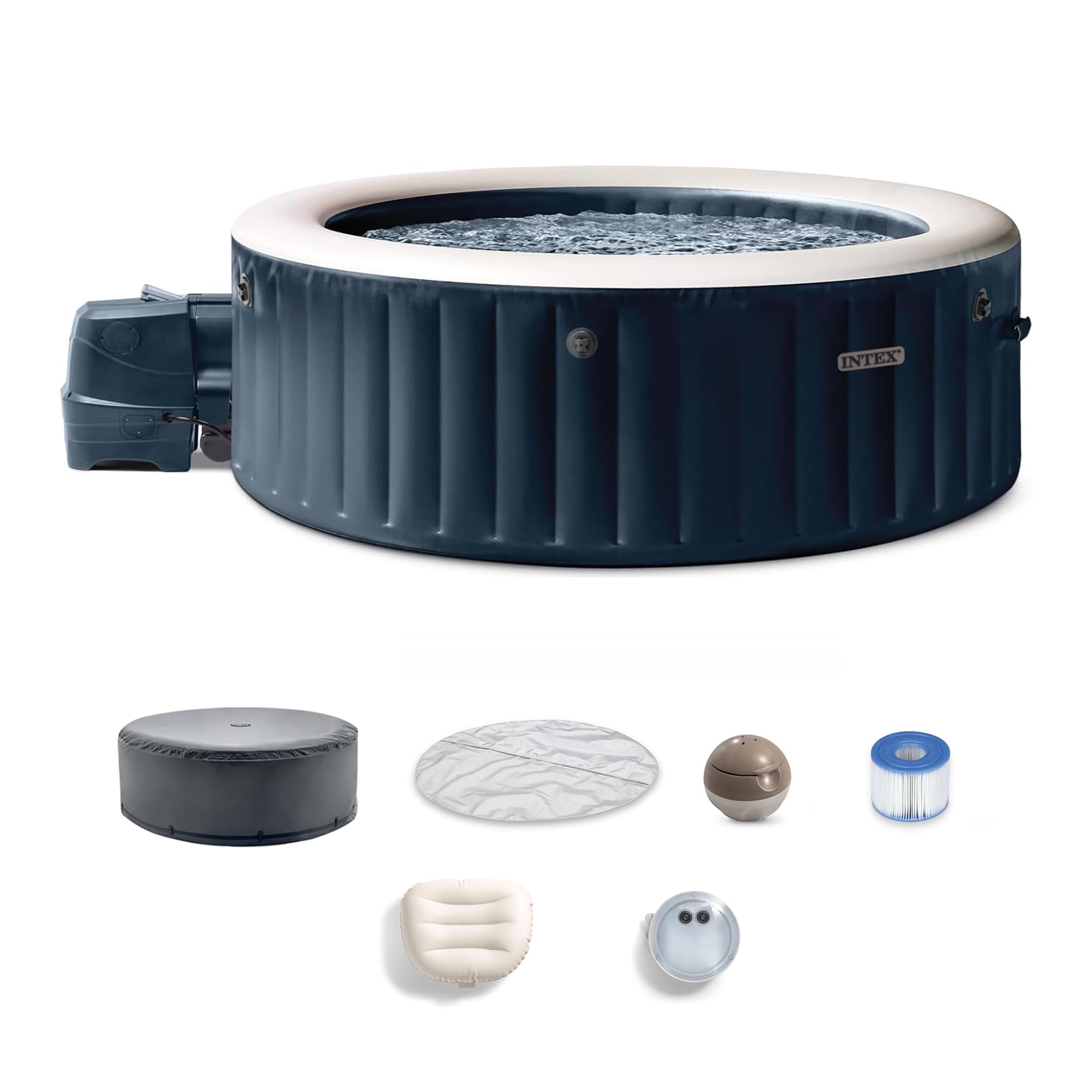 INTEX PureSpa 6 Person Inflatable Hot Tub with Energy-Efficient Spa Cover | 2843