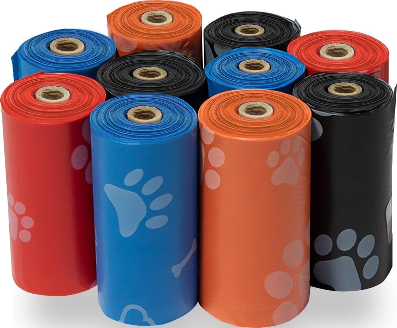 Best Pet Supplies Poop Bags for Dogs - Assorted Colors, 150 Count | Scented, Lea