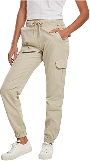 Urban Classics Ladies High Waist Cargo Jogging Pants – Trousers – Hooded Sweatshirt – Women's