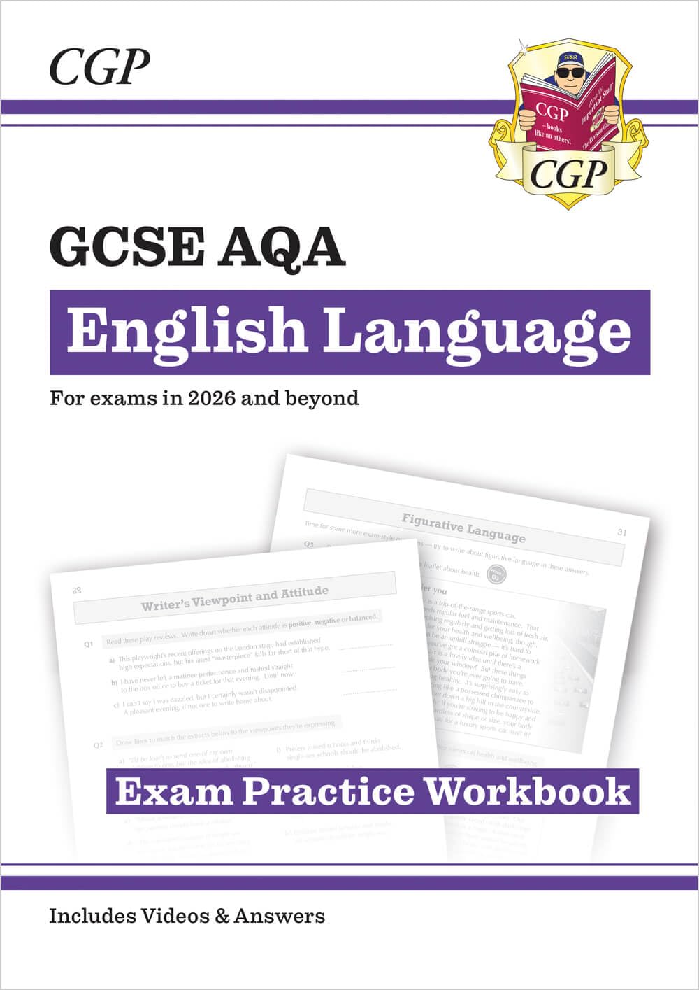 GCSE English Language AQA Exam Practice Workbook - with Answers and Videos (CGP 