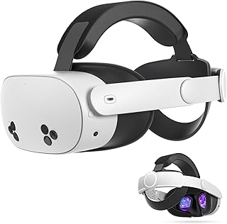 Maecker VR Headstrap for Meta Quest 3/3S Stable Elite Strap Accessories | Ergonomic balanced support for quest 3/3S accessories, stable fit VR gaming, suitable for various head sizes for VR gamers