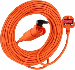Compatible Flymo 20m Mains Cable Power Lead Lawnmower Hedge Grass Trimmer | Fits Detachable 2 Core Electric Garden Tools Grass Trimmers Hover Mowers Garden Vacuums Replaces 510372590