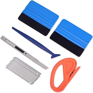 Gomake Vinyl Wrap Tool Kit Car Window Tint Installation Tools Wrapping Kit | Vinyl Wrap Squeegee Tool, 9mm Utility Knife, Film Cutter and Vinyl Tucking Tool Window Tint Kit for Car Wrapping