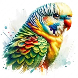 Anuver Parrot Diamond Art Kits for Adults, Full Drill Diamond Painting for Beginners, 5D Gem Art for Home Wall Decor, 12x12 Inch
