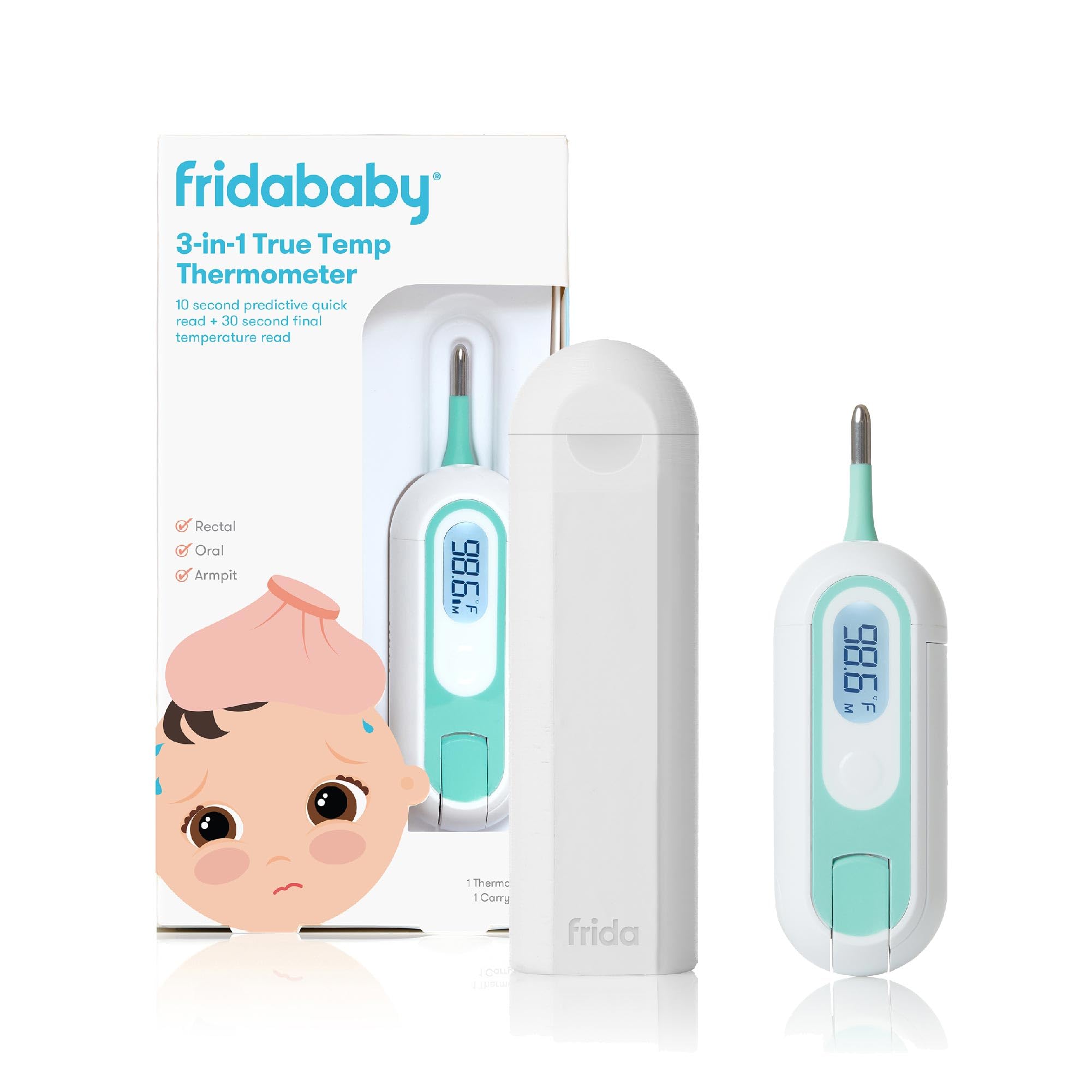 Frida Baby 3-in-1 Rectal, Underarm &amp; Oral Thermometer for Infants &amp; Kids