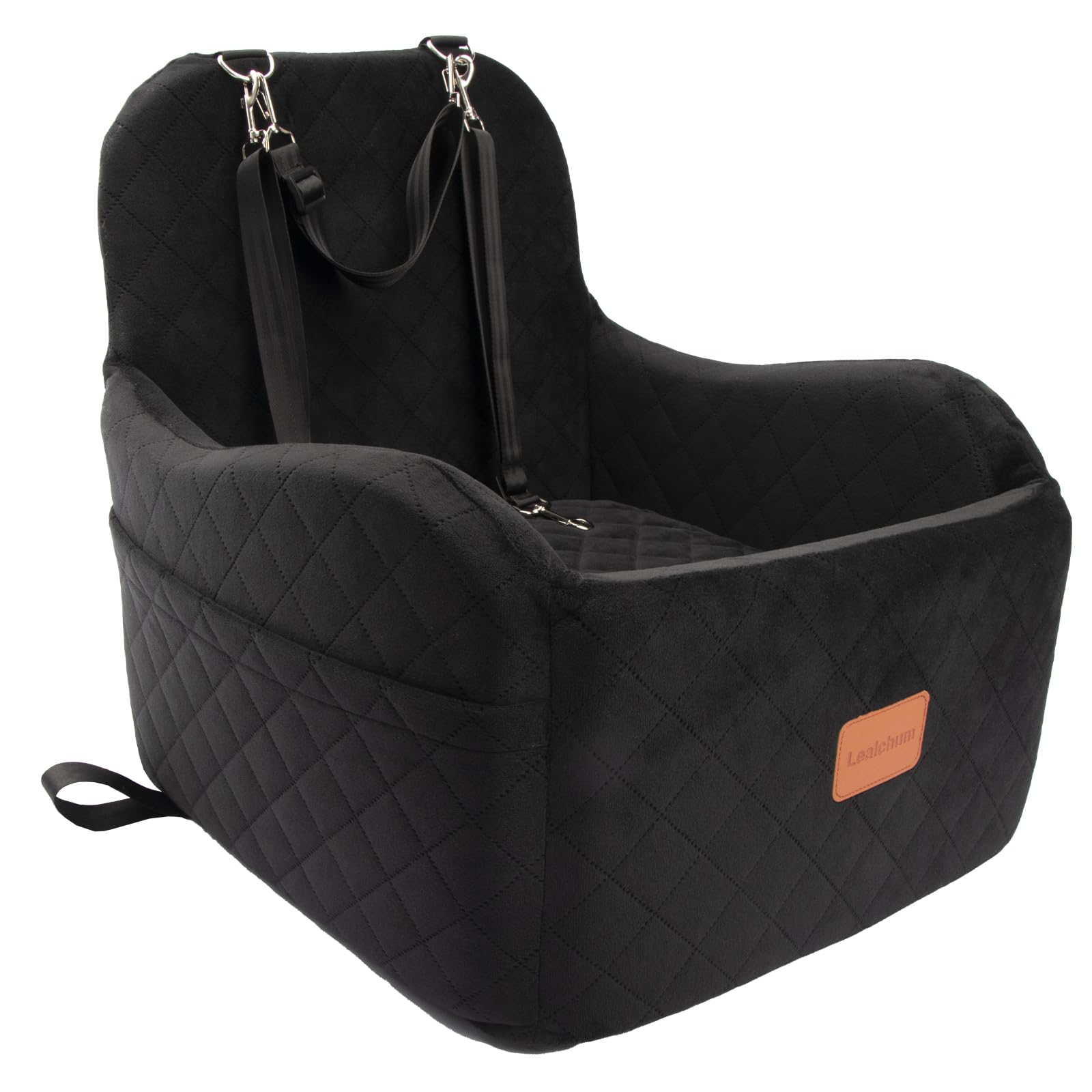 Lealchum Dog Booster Car Seat for Small/Medium Dogs,Puppy Portable Seat for Car 