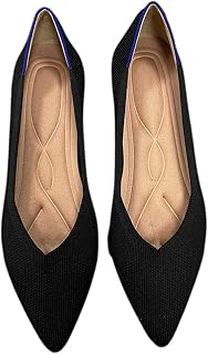 Ballerine da Donna a Punta in Maglia Ballerine Slip On Scarpe Eleganti in Maglia Ballerine Eleganti e Comode Punta Scarpe Basse da Donna