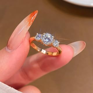 1 PC 1 CT Synthetic Moissanite Ring Very Sparkly Engagement Gift Holiday Gift
