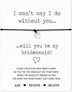 Will you be my bridesmaid wish string bracelet | Bridesmaid proposal gift | Adjustable - Fits all