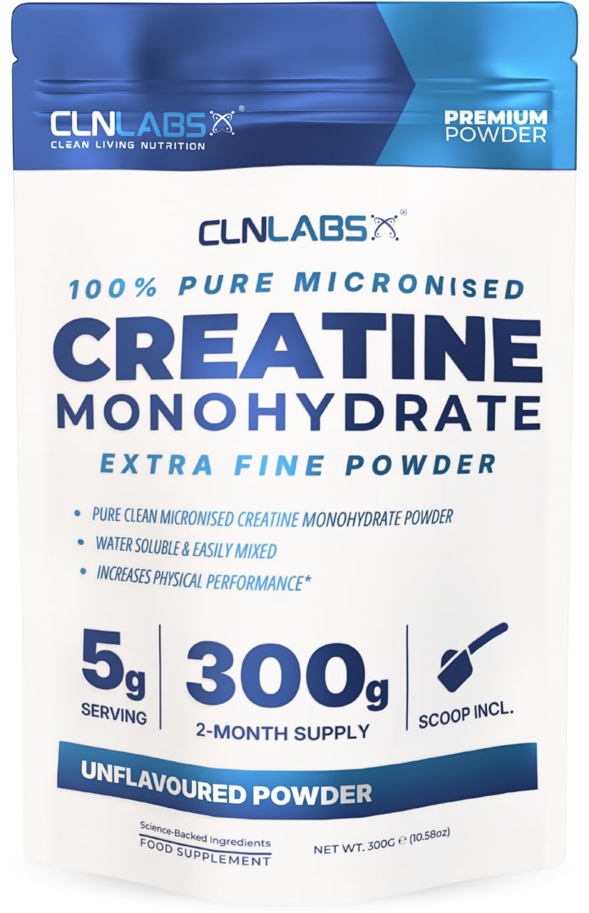 Creatine Monohydrate Powder | 300g 2-Months | Unflavoured | Men/Women | UK | Pur