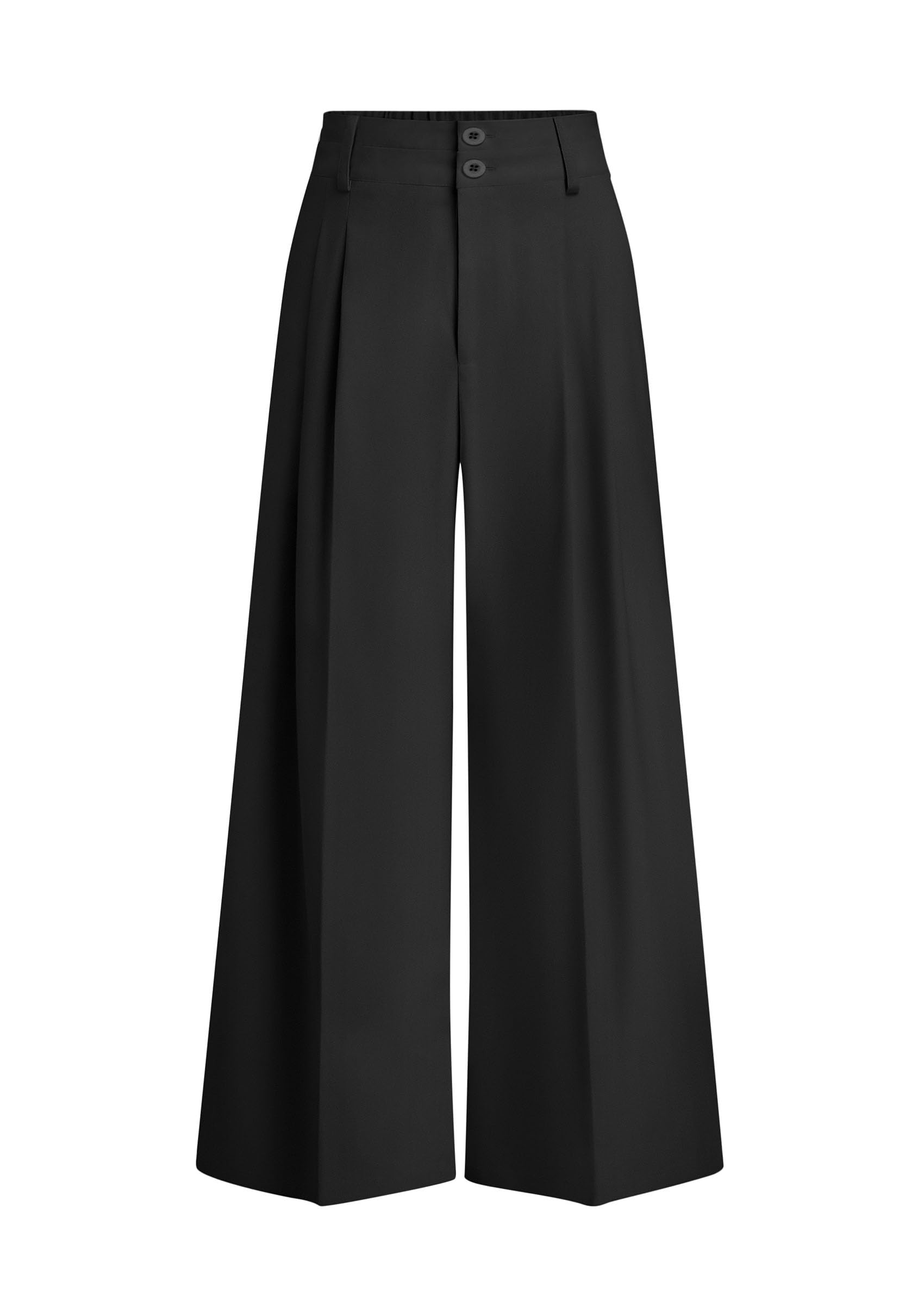 PRETTYGARDEN Women Wide Leg Palazzo Pants 2026 Fashion Loose Button High Waist P
