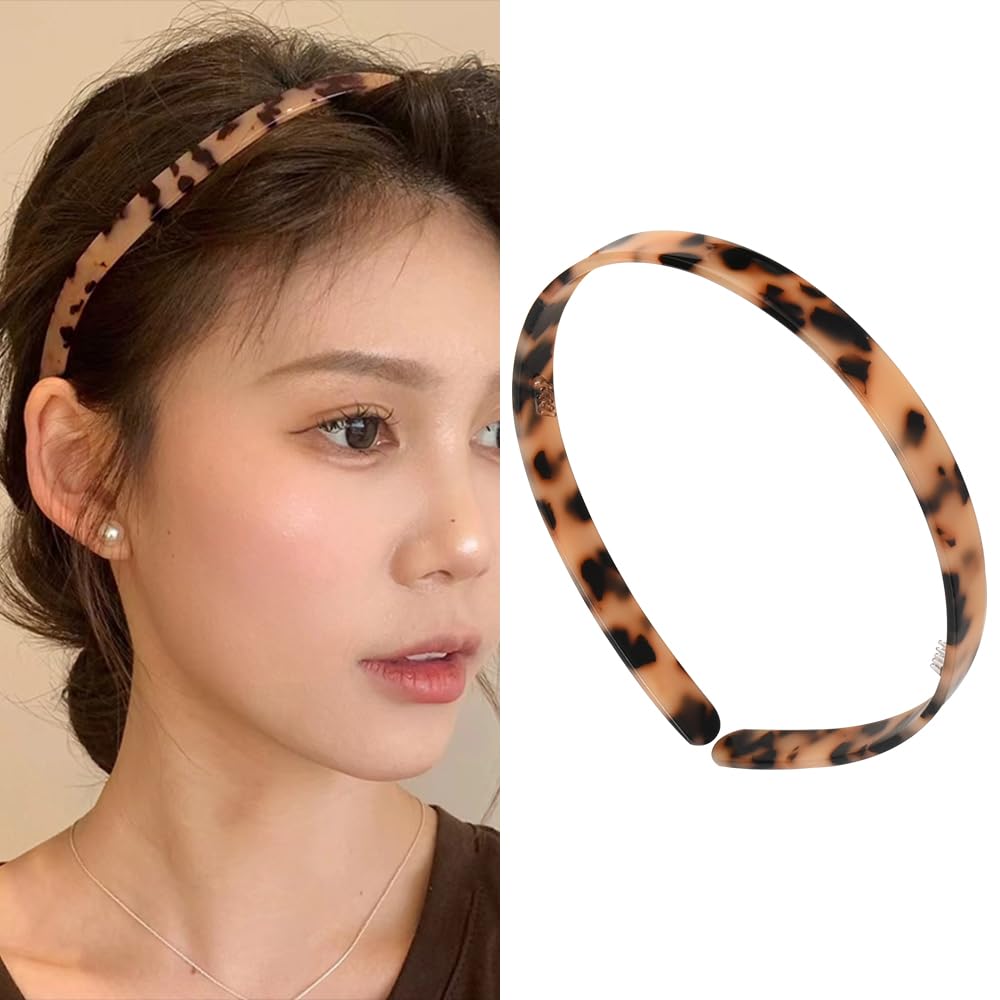 Turtle Shell Hair Bands Thin French Hair Band Women High Tenacity Teeth Acrylic 