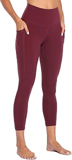 Colorfulkoala Women's High Waisted Tummy Control Workout Leggings 7/8 Length Yoga Pants with Pockets