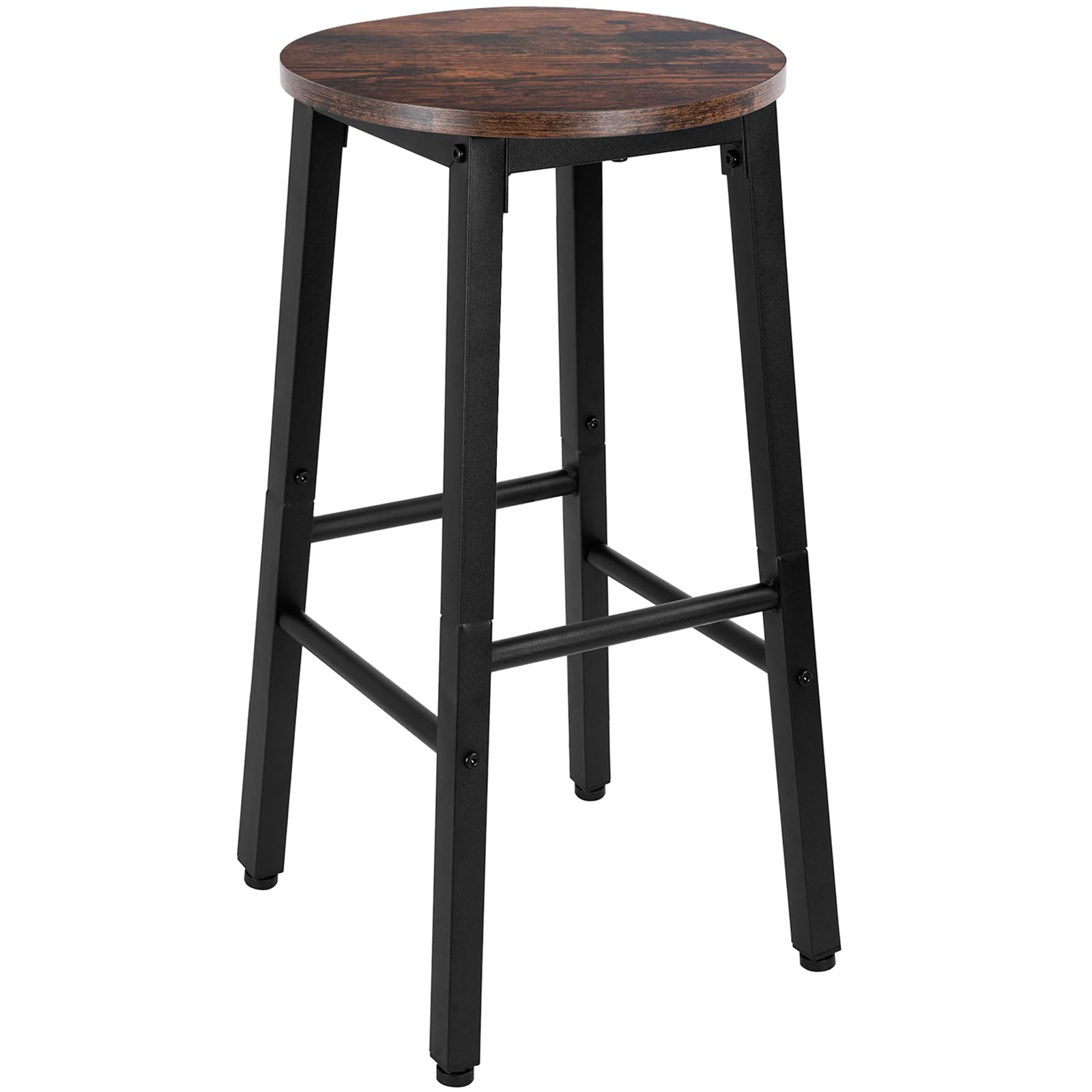 ITHWIU 63cm Wooden Bar Stools with Steel Frame, Bar Stools Set of 1 Brown | Kitc
