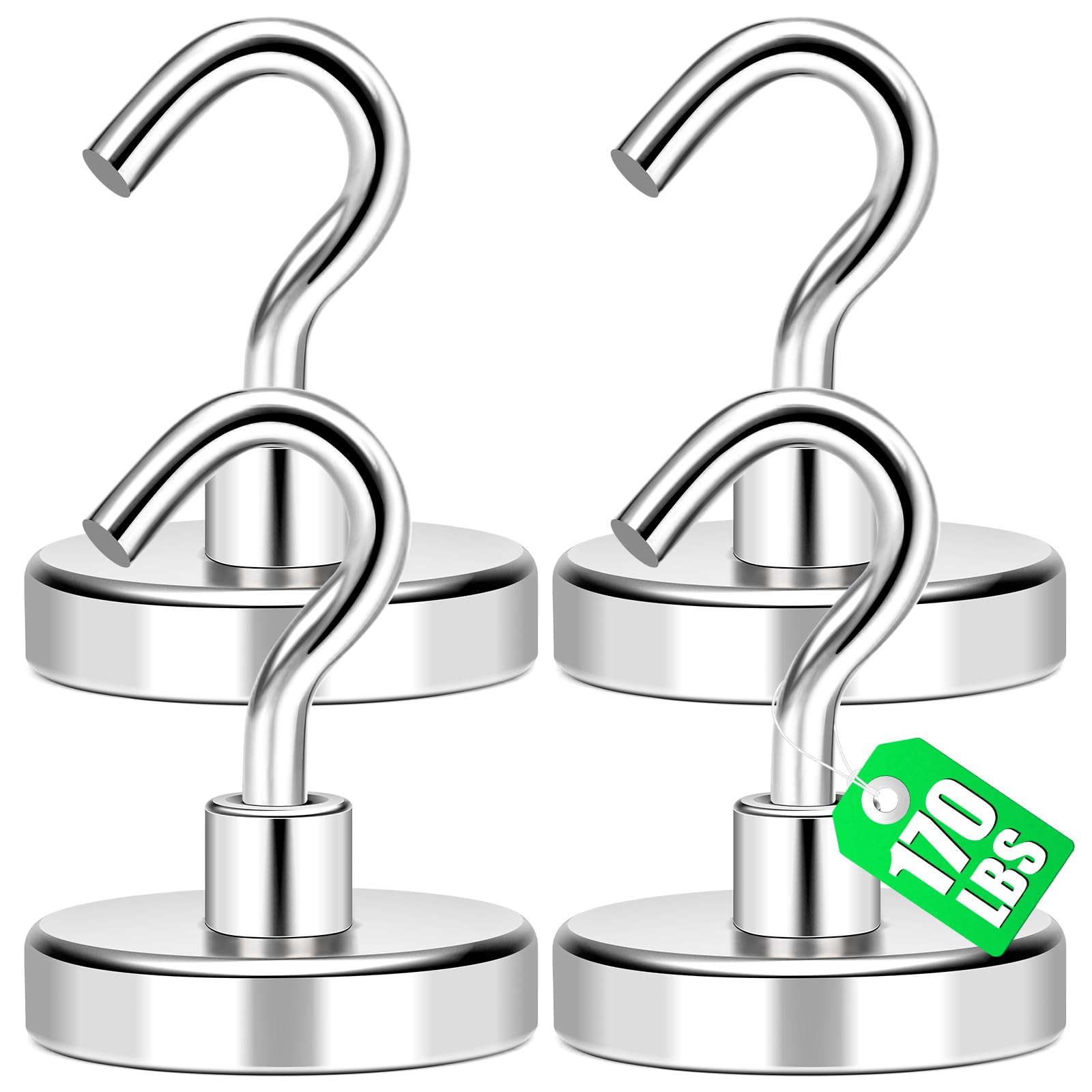 MIKEDE Magnetic Hooks, Cruise Essentials 170Lbs Strong Magnet Hook, Silver | Cru