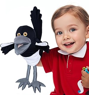 Steve and Maggie Plush Toy, Maggie Hand Puppet for Kids 1+, Small | Soft bird hand puppet for pretend play, nursery rhymes, storytelling, learning, interactive toddler toy