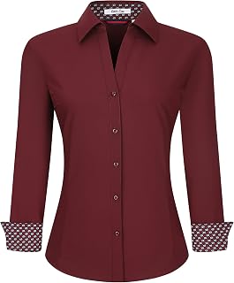 Alex Vando Women's Long Sleeve Stretch Work Shirt Regular Fit