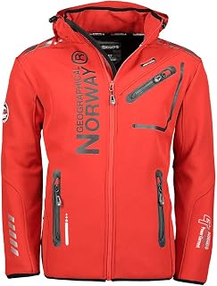 Geographical Norway Royaute Men - Men's Waterproof Softshell Hooded Jacket - Comfortable Outdoor Jacket Tactical Windbreaker - Hiking Skiing Autumn Winter Spring